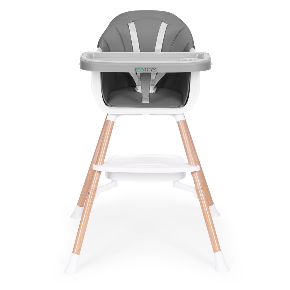 Детский стульчик для кормления 2 в 1 ECOTOYS, серый (0)