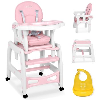 Многофункциональный стульчик для кормления 5 в 1 Ricokids Sinco, розовый
