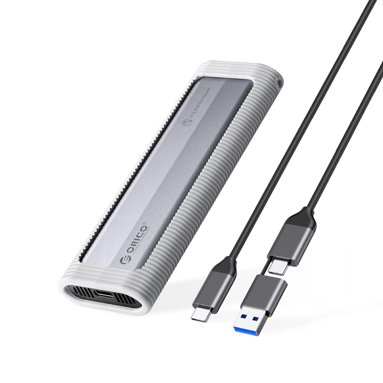 Отсек для диска M.2 NGFF USB-C 5 Гбит/с - серый