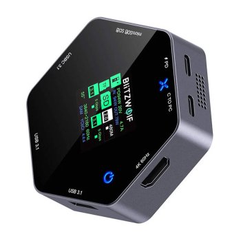 Док-станция Blitzwolf 8 в 1 BW-TH16 USB 100W LCD Smart Display