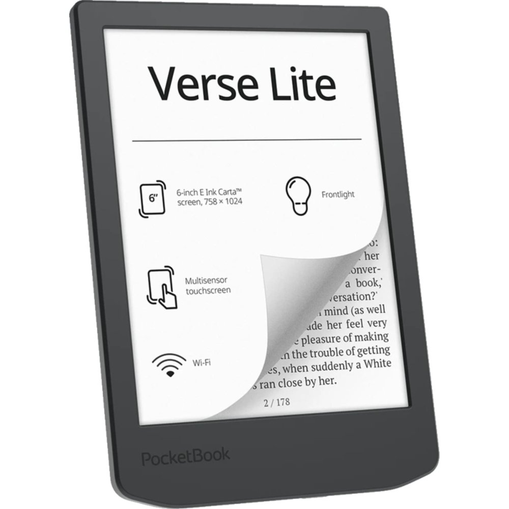 PocketBook Verse Lite eReader eBook 8GB, Midnight Grey | Электронная Книга (3)