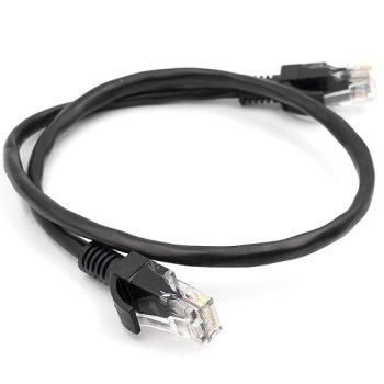 Сетевой кабель Cat5E UTP 0.5м Черный