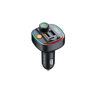 FM модулятор Devia Smart Bluetooth MP3 с зарядным устройством PD 30Вт USB-C, черный