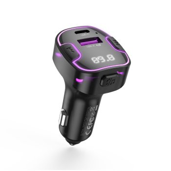 FM модулятор XO BCC12 с Bluetooth, MP3 и автозарядкой 3,1А, черный