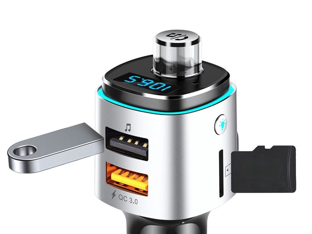 Передатчик bluetooth fm автомобильное зарядное устройство быстро 2x USB... (1)