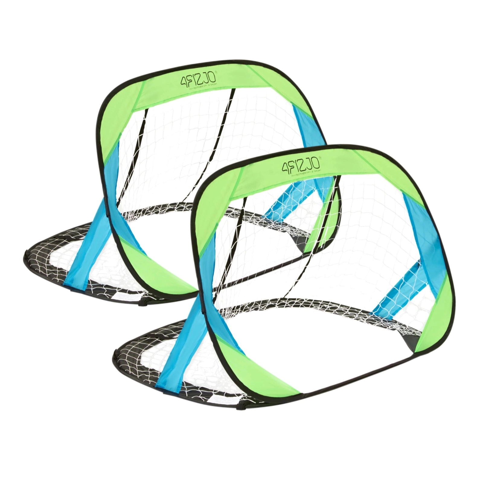 Детские футбольные ворота 4FIZJO POP-UP 120×86 см, 2 шт., зелёные, синие