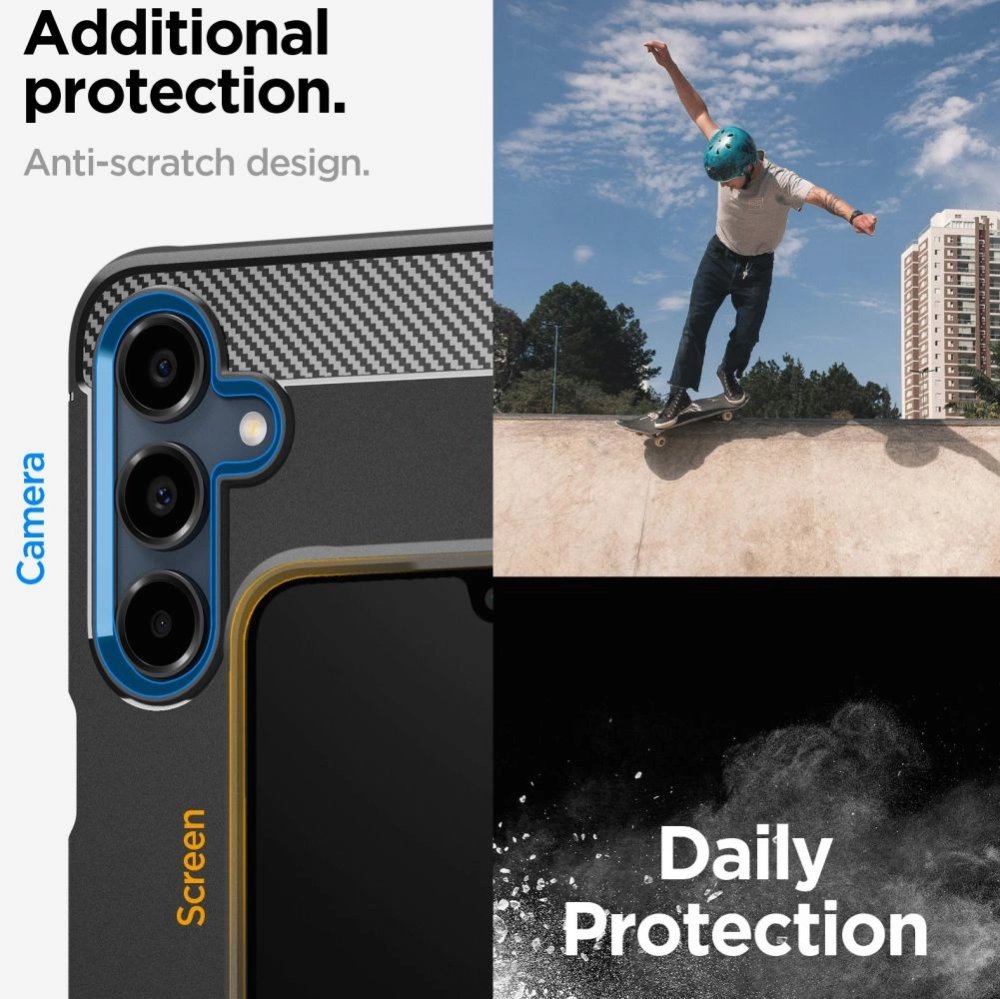Samsung Galaxy A16 4G / 5G ( SM-A166 / SM-A165 ) Spigen Rugged Armor Case Cover, Black | Чехол Кейс... (1)