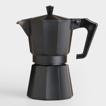 Гейзерная кофеварка Эспрессо 600мл, Чёрная | Moka Pot Coffee Maker 12 Cup