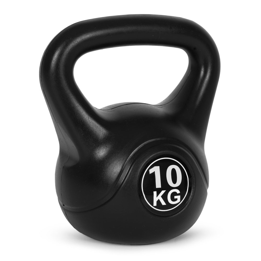 Kettlebell 10 кг ModernHome для силовых и функциональных тренировок, черный (1)