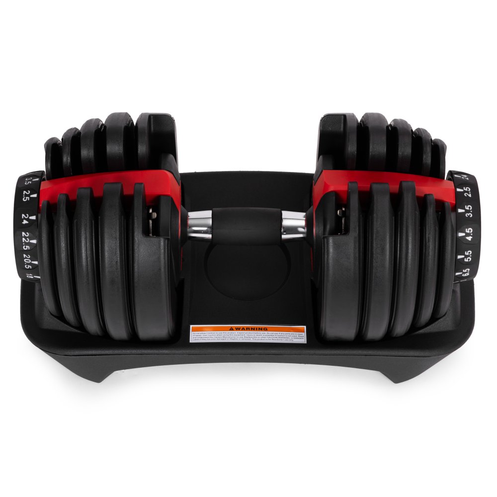 Регулируемая чугунная гантель ModernHome с подставкой 2,5-24 кг (3)