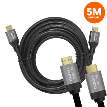 Кабель HDMI 8K v2.1 LTC 5м 60Hz 4K 120Hz, черный