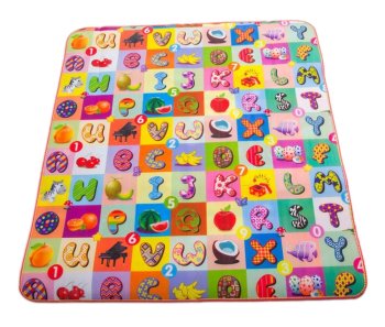 Детский развивающий двухсторонний игровой коврик, 200 x 180 см | Children's Educational Double-sided Room Play Mat