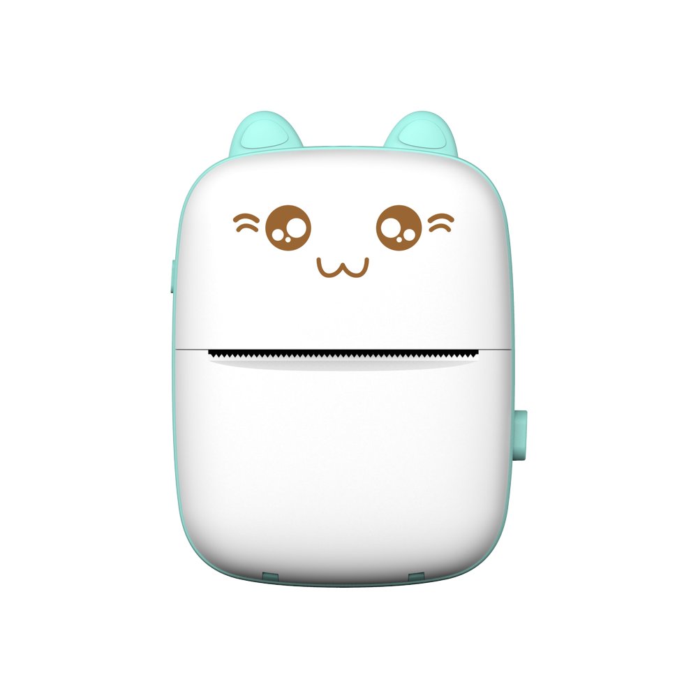 Мини Bluetooth термопринтер HURC9 Kitty с приложением – синий (2)