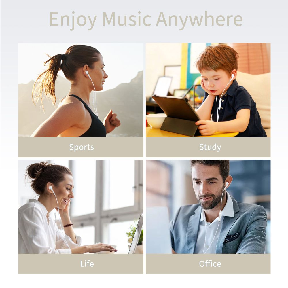 Проводные наушники Tech-Protect Ultraboost Core Mini Jack – белые (3)