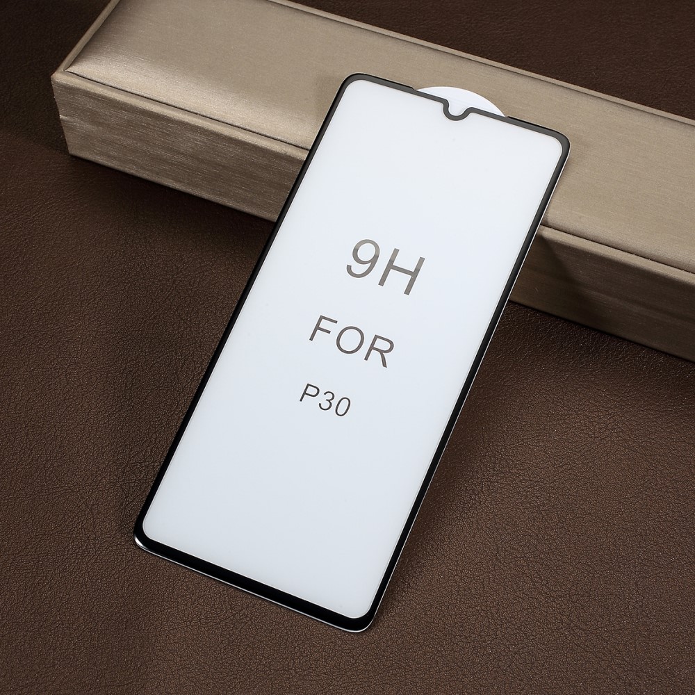 5D Tempered Glass Screen Protector For Huawei P30 (ELE-L09, ELE-L29), black | Защитное Стекло На... (4)