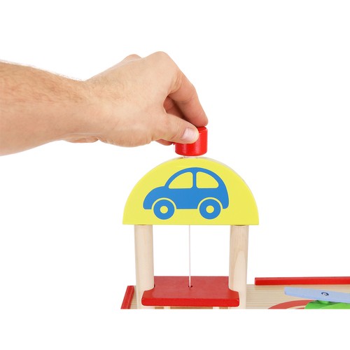 Деревянный Игровой Гараж Автостоянка 22446 | Toy Wooden Parking Garage (9)