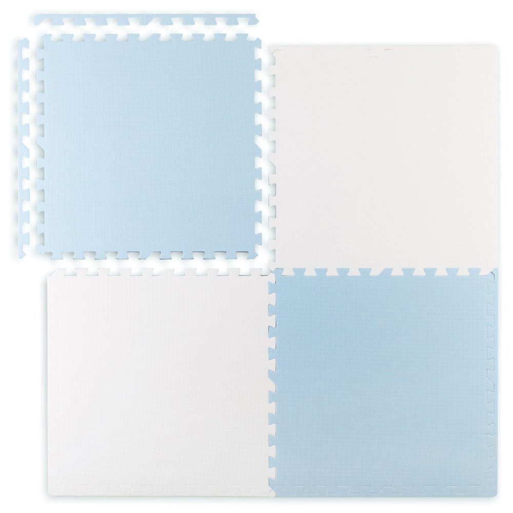 Большой игровой коврик-пазл Ricokids, 60x60 см, 4 шт., синий белый (0)