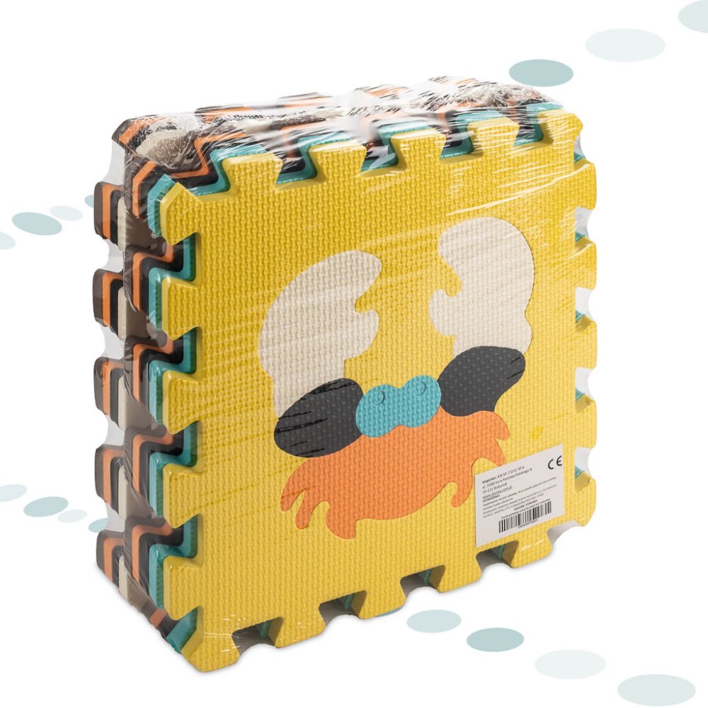 Коврик-пазл из пенопласта для детей 9 эл. разноцветные животные 85... (0)