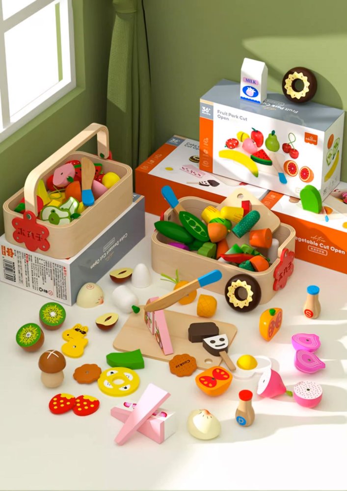 Детские Игрушечные Деревянные Магнитные Овощи для Нарезки | Kids Toy... (7)