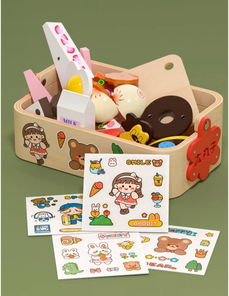Детский деревянный игрушечный набор продуктов для завтрака | Kids... (3)