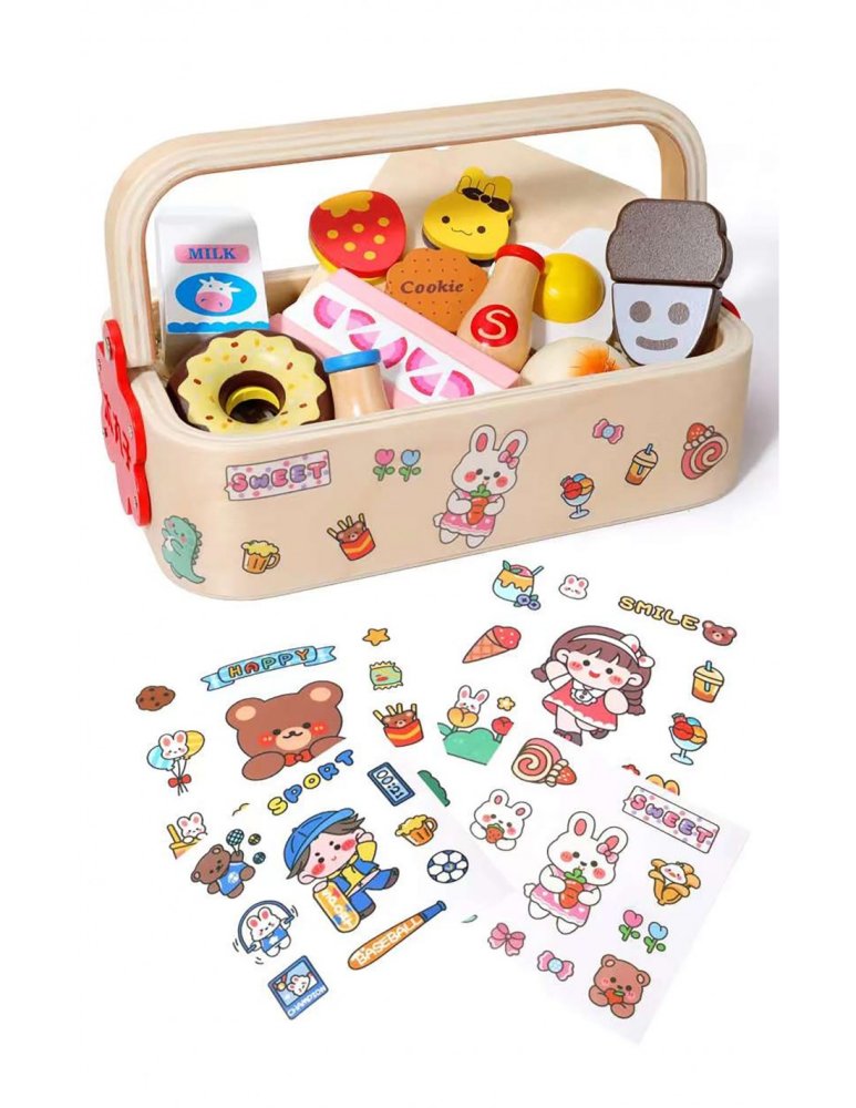 Детский деревянный игрушечный набор продуктов для завтрака | Kids... (7)