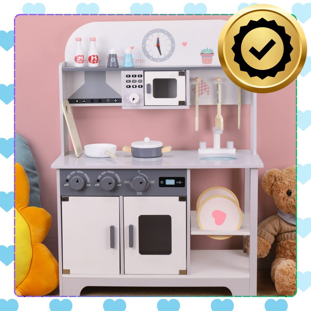Большая детская деревянная кухня, игровой кухонный гарнитур c... (7)
