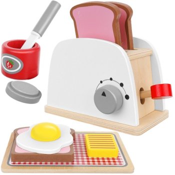 Деревянная детская игрушка тостер + аксессуары | Children's Toy Toaster