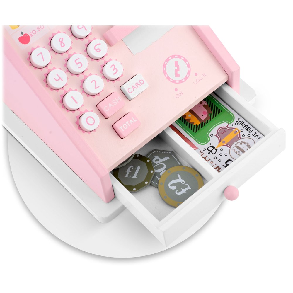 Деревянная игрушечная касса, игровой кассовый аппарат RK-868 Ricokids (1)