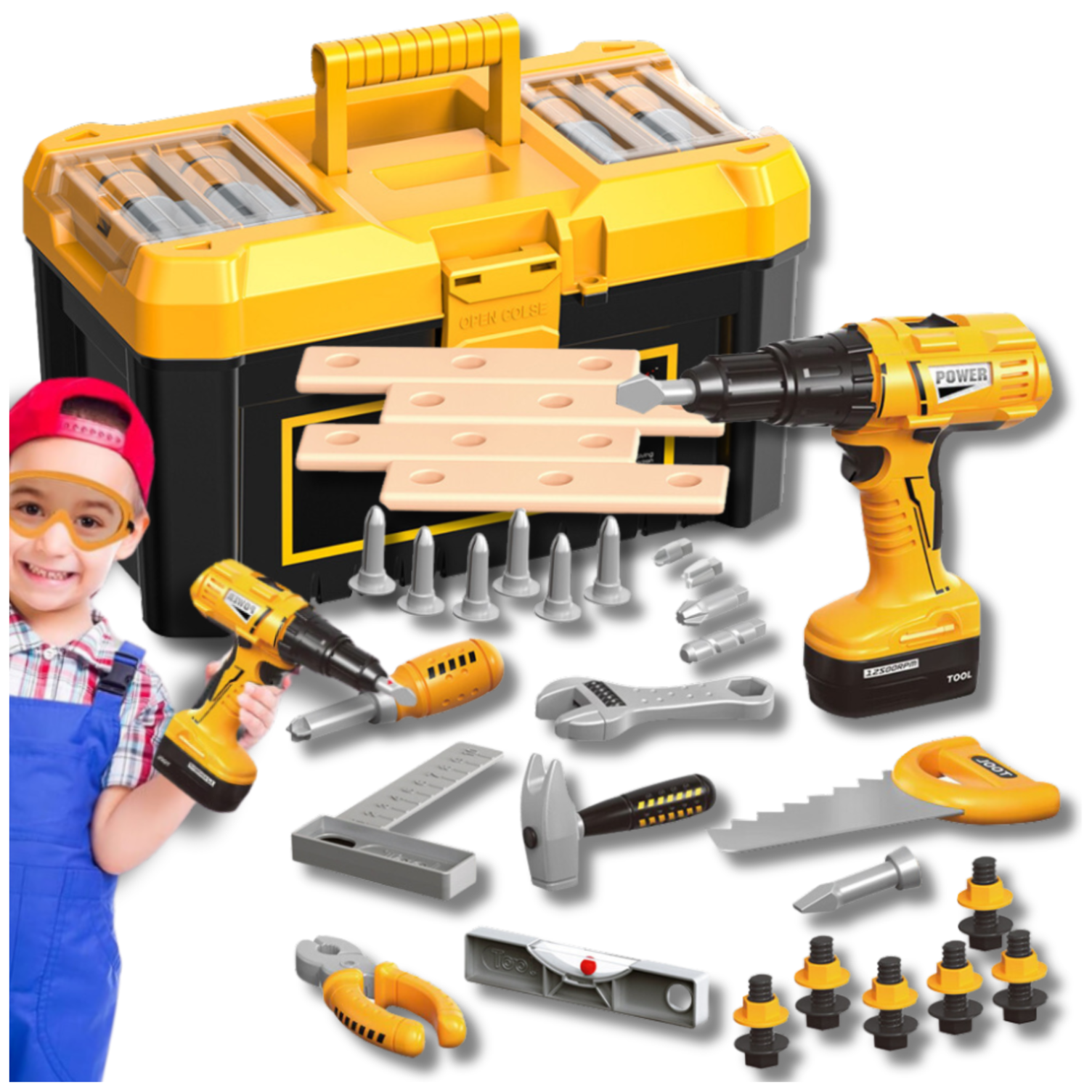 Детский набор инструментов с отверткой DIY