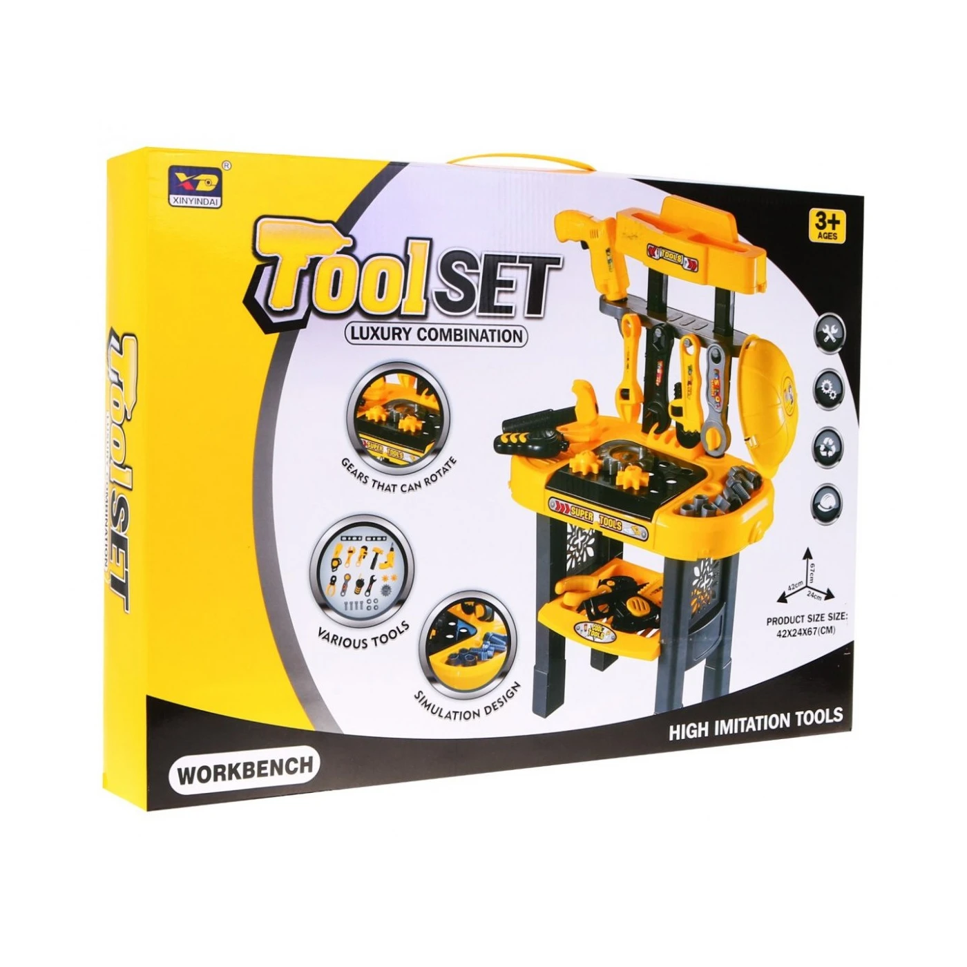 Детская мастерская верстак с инструментами для детей, 23 предмета (3)