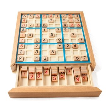 Деревянная Головоломка Доска Судоку, Синяя | Wooden Sudoku Board Puzzle Set with...