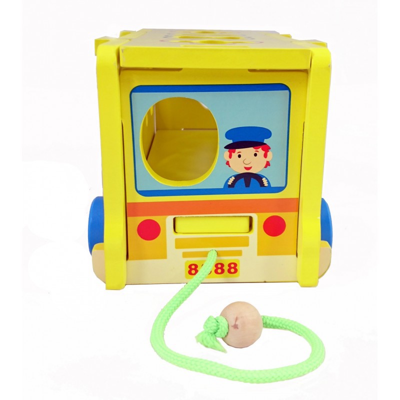 Развивающий деревянный автобус сортер с цифрами и знаками (3)