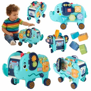 Развивающая игрушка слоник Монтессори сортер-стучалка с...
