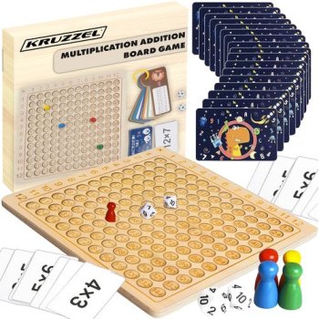 Настольная игра Таблица умножения из дерева Kruzzel 24639