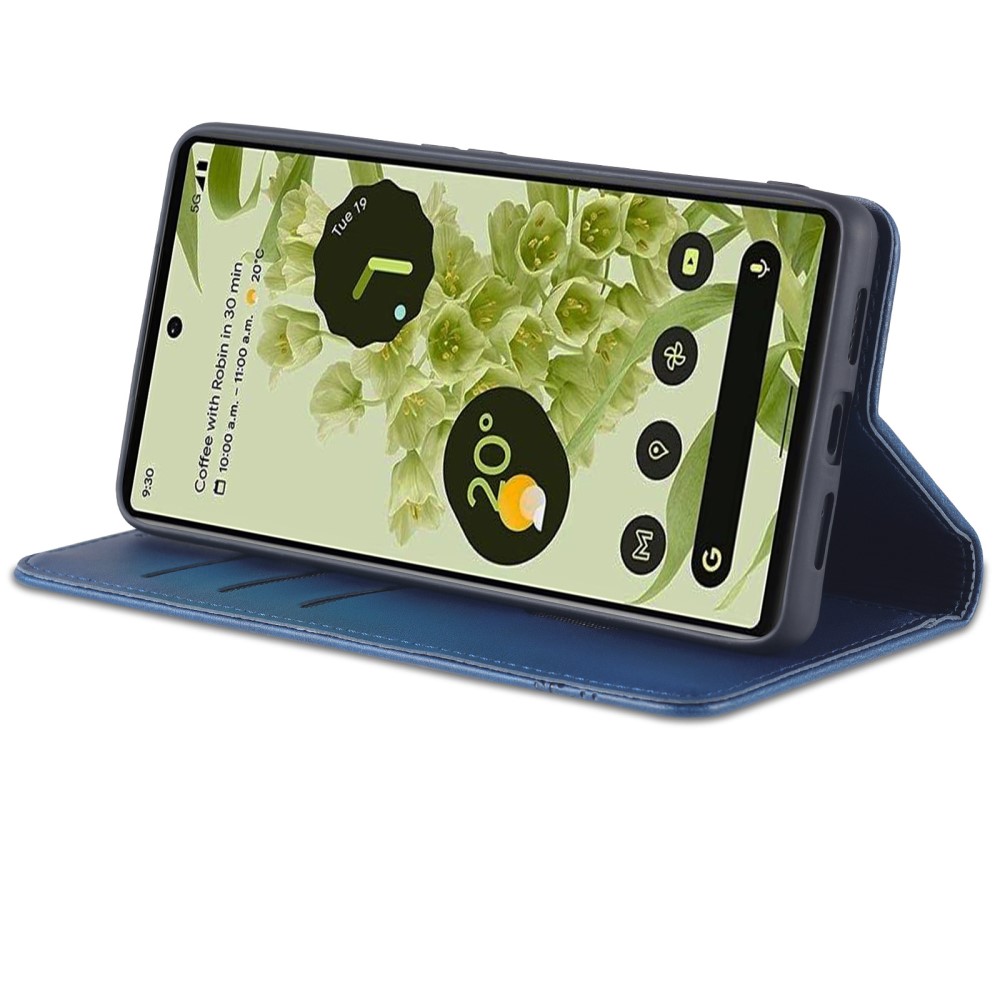 Google Pixel 6 Pro AZNS Leather Stand Case Cover with Card Slots, Blue | Чехол для Телефона... (1)