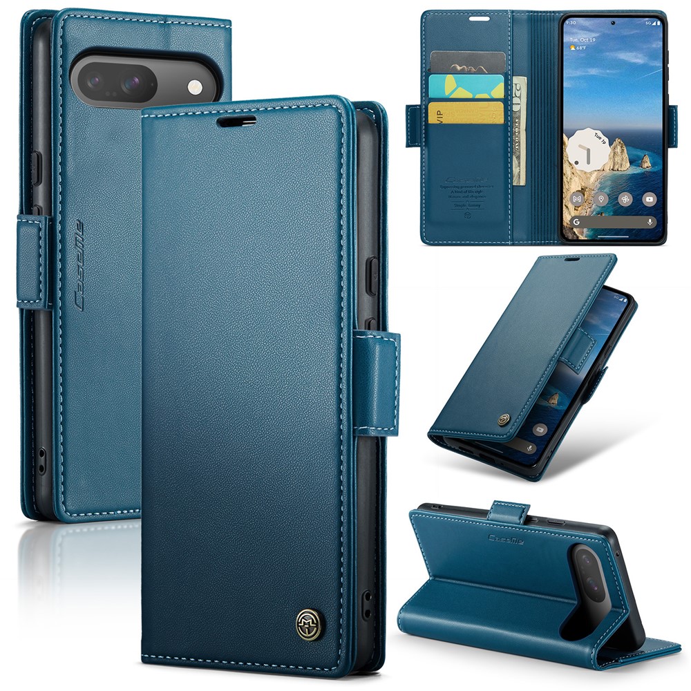 Google Pixel 9 / 9 Pro CASEME Wallet Magnetic Leather Case Cover, Blue | Чехол для Телефона...