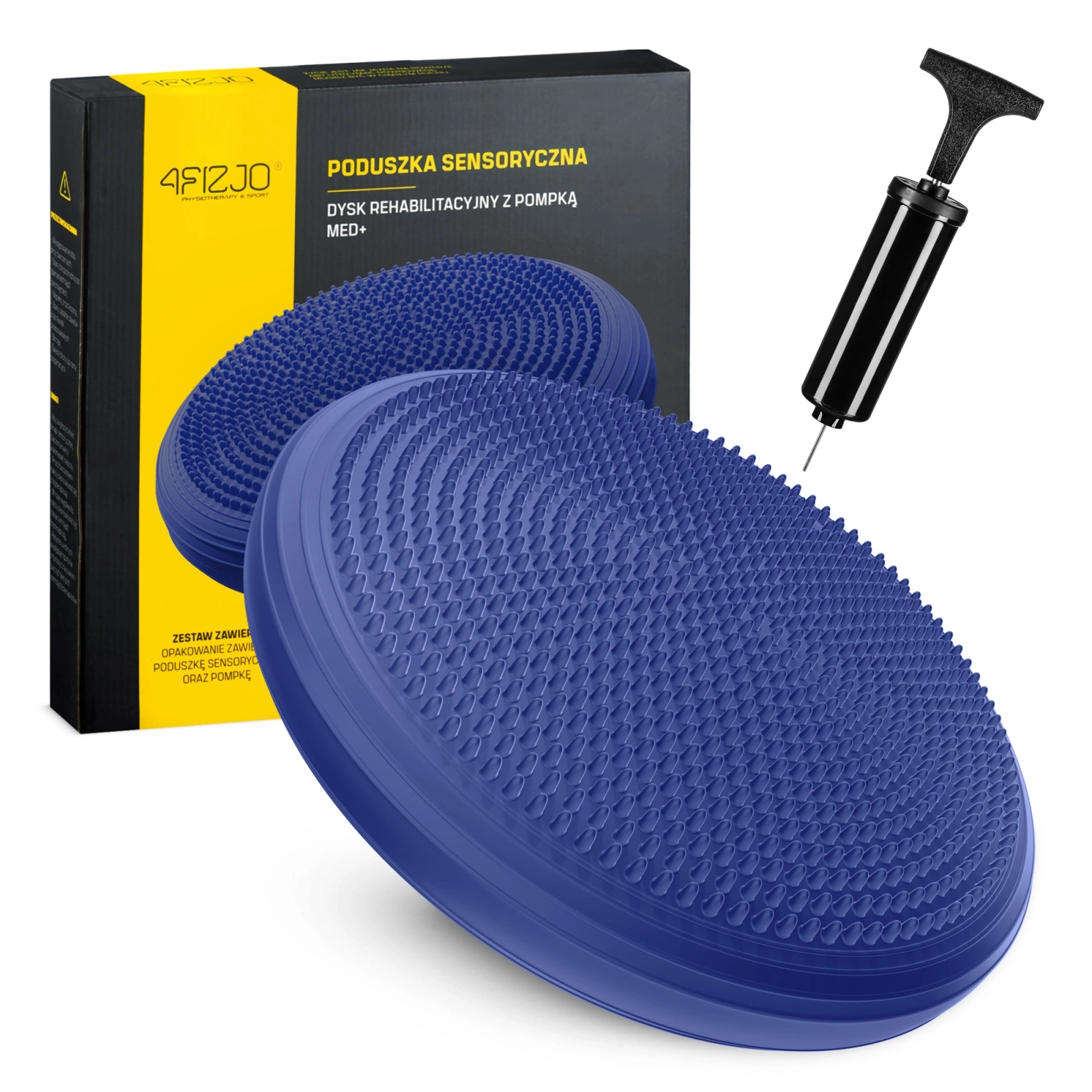 Балансировочная подушка MED+ 33 см, тёмно-синяя