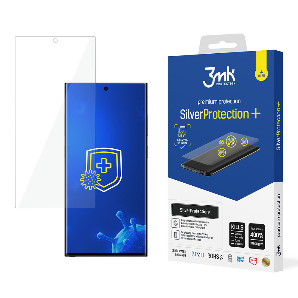 Samsung Galaxy S24 Ultra (SM-S928) 3MK Silver Protect+ Antibacterial Screen Protector |...