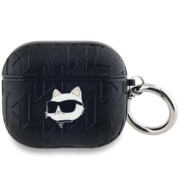 Чехол Karl Lagerfeld Monogram Choupette Head для AirPods 3 - черный