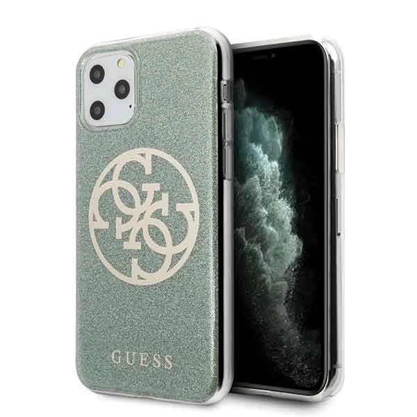 Guess GUHCN58PCUGLKA iPhone 11 Pro хаки жесткий чехол 4G Circle Glitter