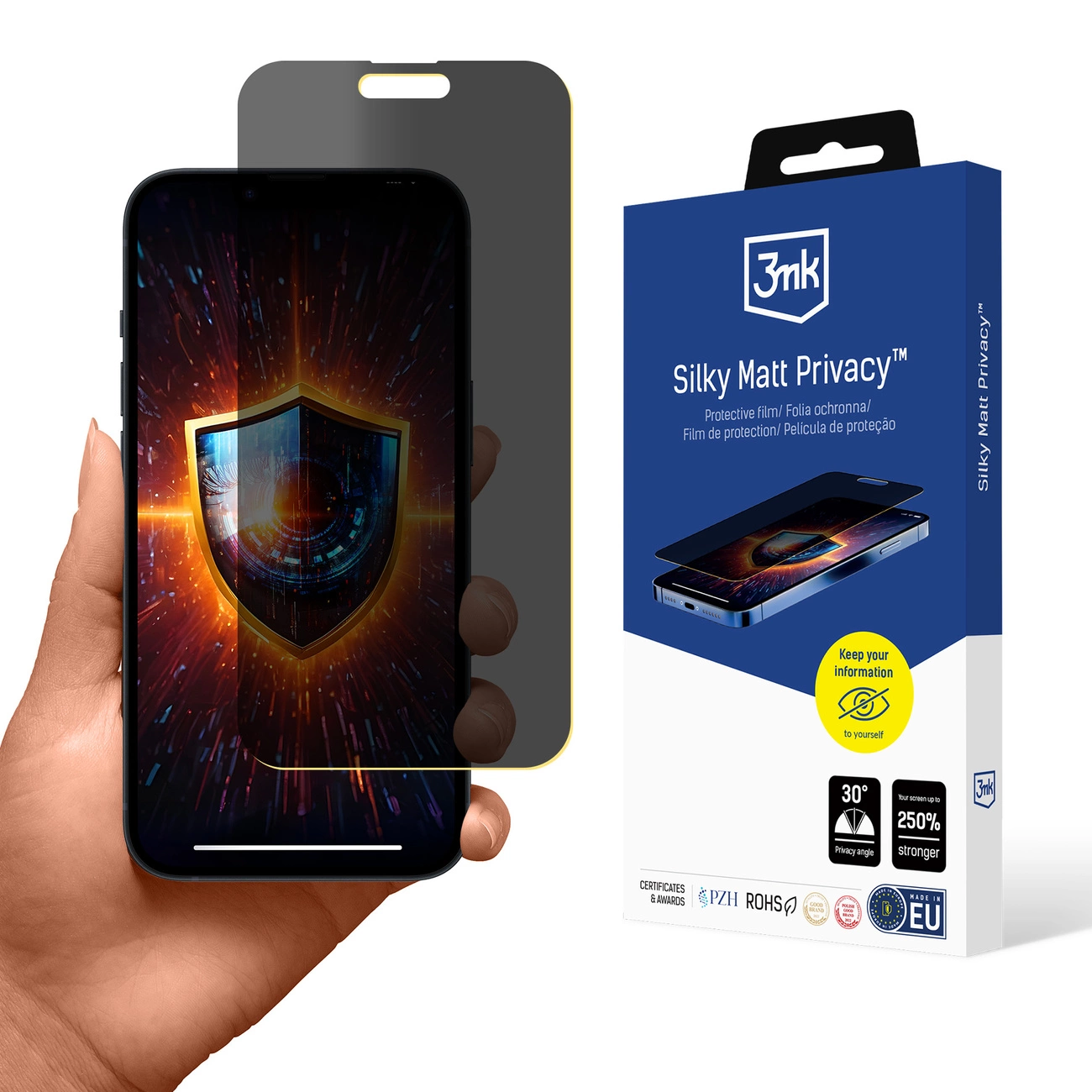 Защитная пленка 3mk Silky Matt Privacy для Apple iPhone 15 Pro Max