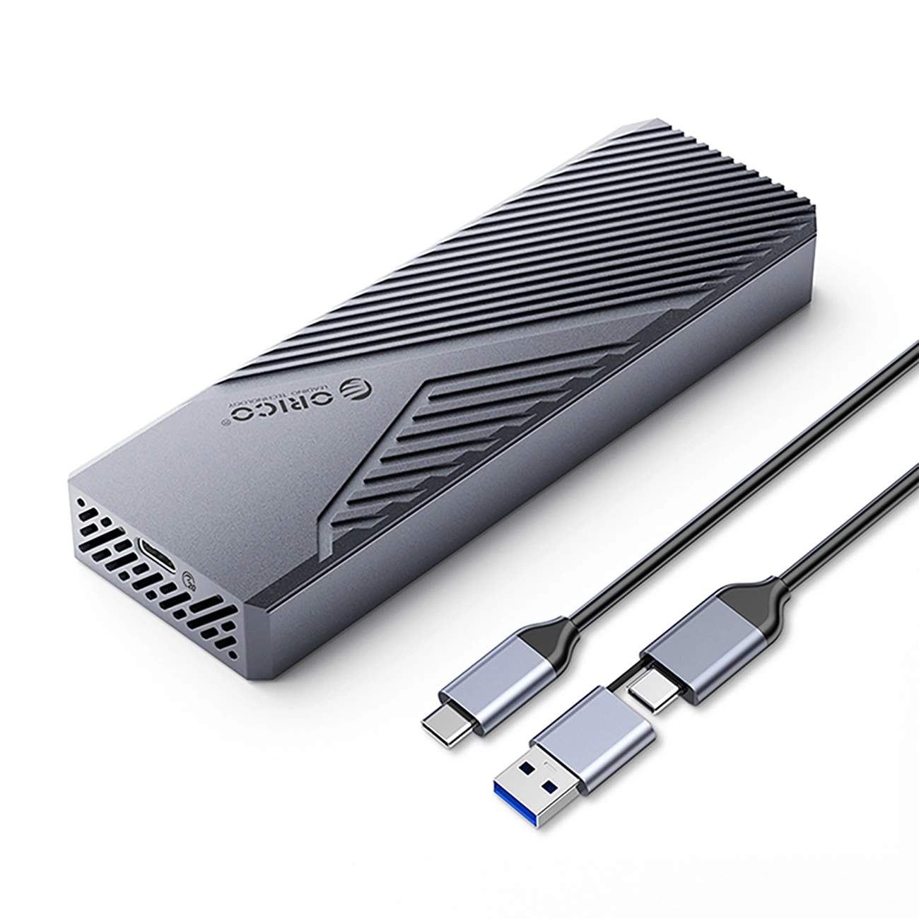 Дисковый карман M.2 NVME USB-C 3.2 20 Гбит/с - серый