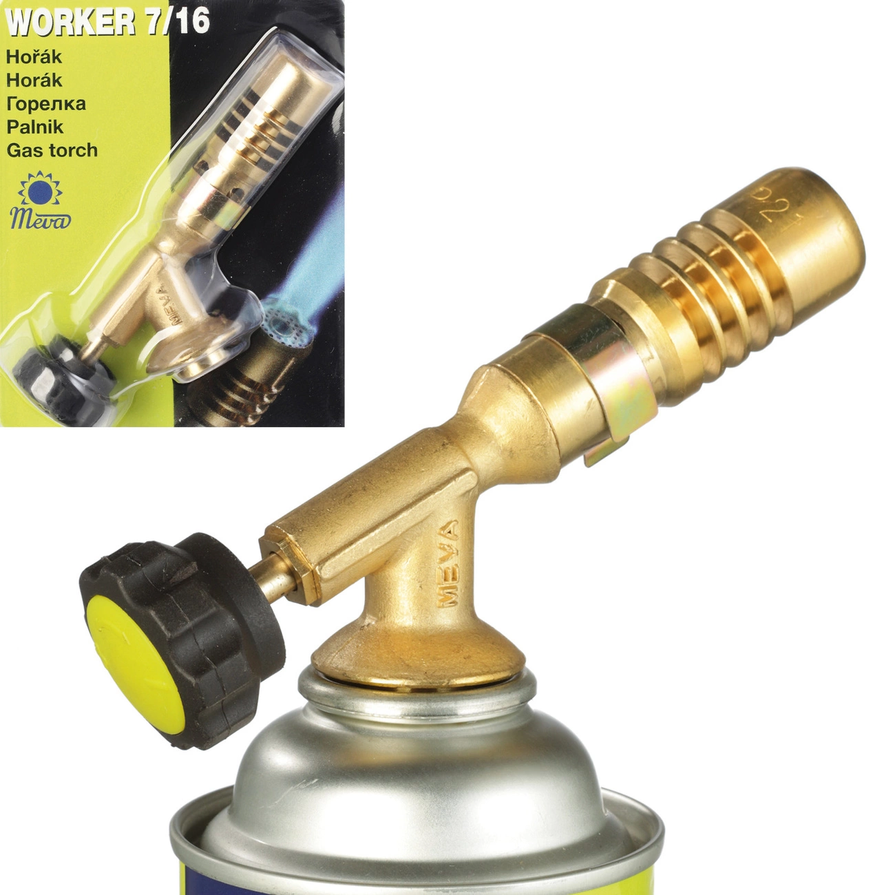 Газовая горелка PB с картриджем и клапаном 7/16'' WORKER 1.8 кВт
