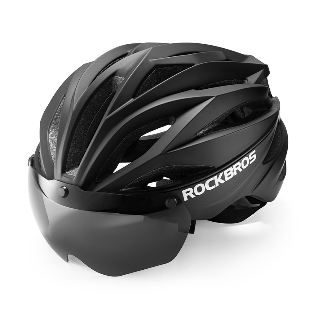 Велошлем Rockbros с козырьком, съемными UV-защитными очками, унисекс -...