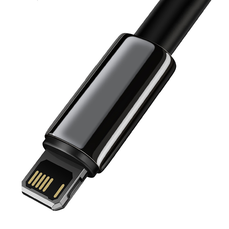 Кабель USB - Lightning Baseus Tungsten Gold 2.4A 2м Черный (3)