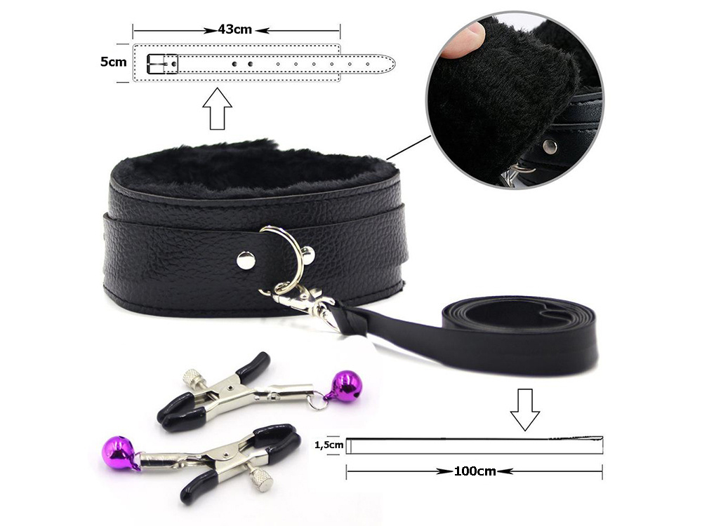 BDSM набор игрушек с плетью, наручниками и аксессуарами (3)