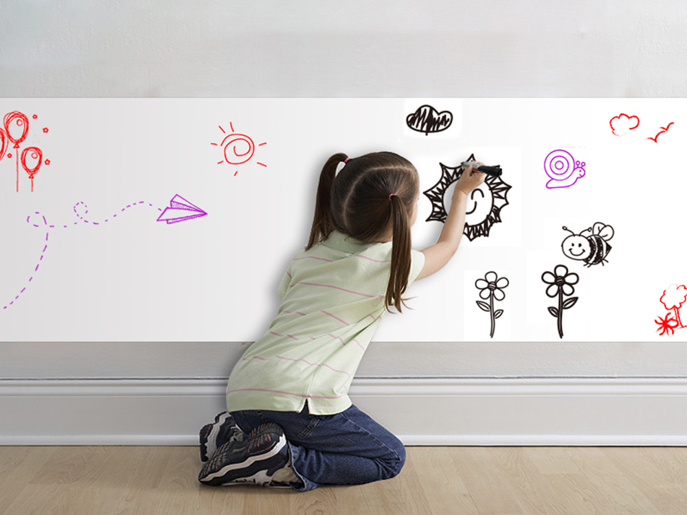 Самоклеящаяся маркерная доска 200x45 см с маркером (3)