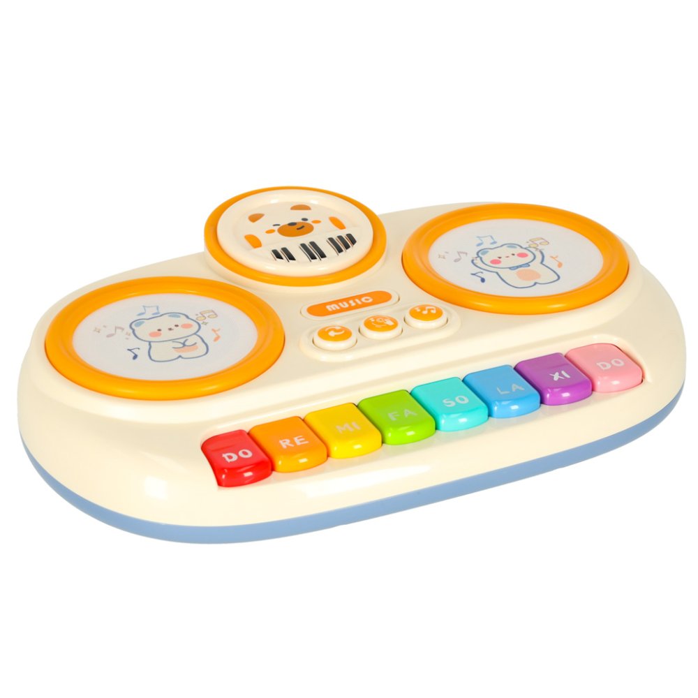 Развивающее интерактивное пианино для детей со звуком, бежевое (0)