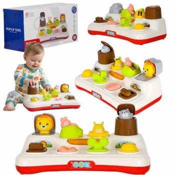 Развивающая игрушка pop-up с выскакивающими животными, светом и...