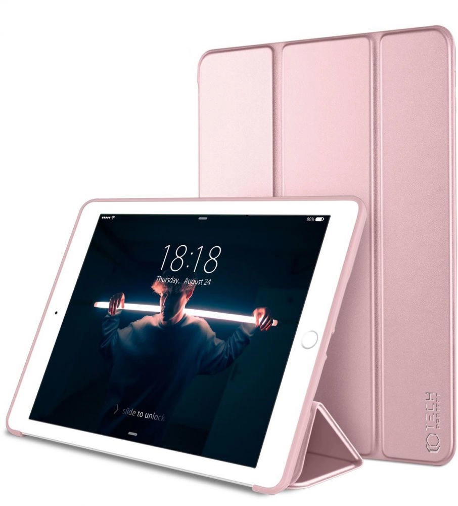 Apple iPad 9.7" (2017 / 2018) A1822 A1893 Trifold Tech-Protect SmartCase Protective Cover Case, Pink | Чехол...